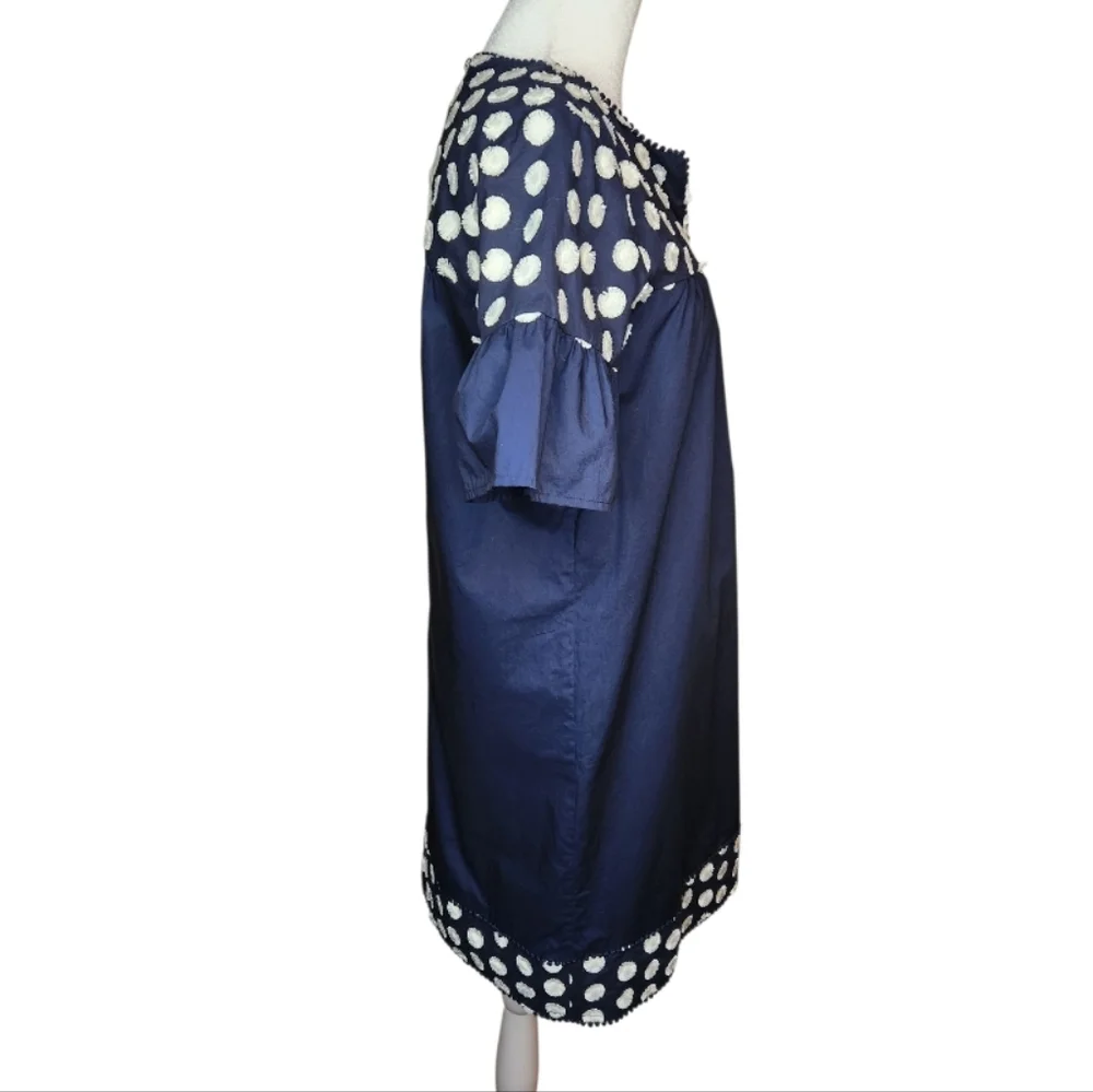 NEW J Crew Navy and White Bell Sleeve Shift Dress Size 2